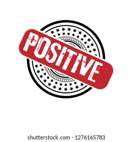 circle rubber stamp with the text positive. positive rubber stamp, label, badge, logo,seal