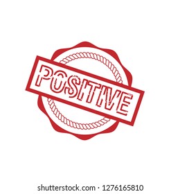 circle rubber stamp with the text positive. positive rubber stamp, label, badge, logo,seal