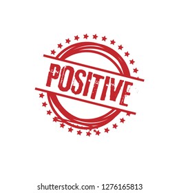 circle rubber stamp with the text positive. positive rubber stamp, label, badge, logo,seal