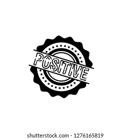 circle rubber stamp with the text positive. positive rubber stamp, label, badge, logo,seal