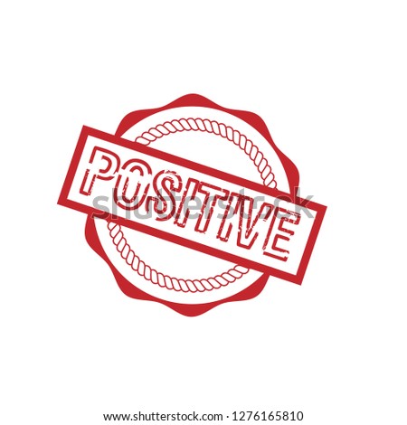 circle rubber stamp with the text positive. positive rubber stamp, label, badge, logo,seal