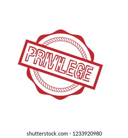 circle rubber stamp with the text privilege. privilege rubber stamp, label, badge, logo,seal