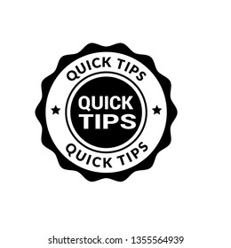 circle rubber stamp with the text quick tips. quick tips rubber stamp, label, badge, logo,seal. Designed for your web site design, logo, app, UI