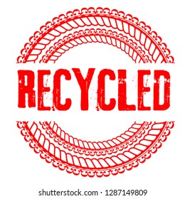 circle rubber stamp with the text recycled. recycled rubber stamp, label, badge, logo,seal. Designed for your web site design, logo, app, UI