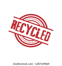 circle rubber stamp with the text recycled. recycled rubber stamp, label, badge, logo,seal. Designed for your web site design, logo, app, UI
