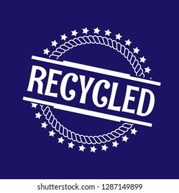 circle rubber stamp with the text recycled. recycled rubber stamp, label, badge, logo,seal. Designed for your web site design, logo, app, UI
