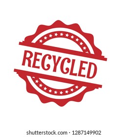 circle rubber stamp with the text recycled. recycled rubber stamp, label, badge, logo,seal. Designed for your web site design, logo, app, UI