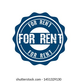 circle rubber stamp with the text for rent. for rent rubber stamp, label, badge, logo,seal