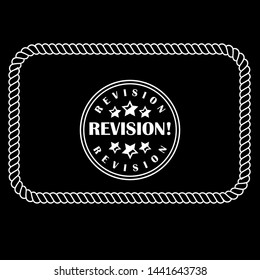 circle rubber stamp with the text revision. revision rubber stamp, label, badge, logo,seal