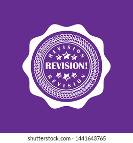 circle rubber stamp with the text revision. revision rubber stamp, label, badge, logo,seal