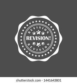 circle rubber stamp with the text revision. revision rubber stamp, label, badge, logo,seal