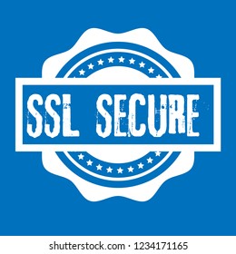 circle rubber stamp with the text SSL secure. SSL secure rubber stamp, label, badge, logo,seal