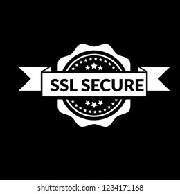 circle rubber stamp with the text SSL secure. SSL secure rubber stamp, label, badge, logo,seal