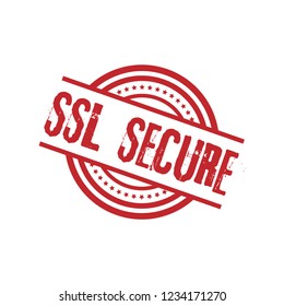 circle rubber stamp with the text SSL secure. SSL secure rubber stamp, label, badge, logo,seal