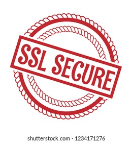 circle rubber stamp with the text SSL secure. SSL secure rubber stamp, label, badge, logo,seal