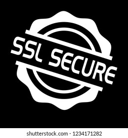 circle rubber stamp with the text SSL secure. SSL secure rubber stamp, label, badge, logo,seal