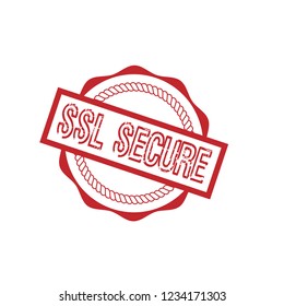 circle rubber stamp with the text SSL secure. SSL secure rubber stamp, label, badge, logo,seal