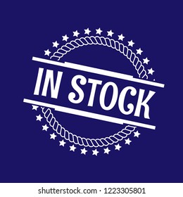 circle rubber stamp with the text in stock. in stock rubber stamp, label, badge, logo,seal