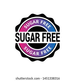 circle rubber stamp with the text sugar free  sugar free rubber stamp, label, badge, logo,seal