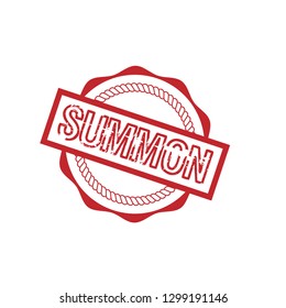 circle rubber stamp with the text summon. summon rubber stamp, label, badge, logo,seal. Designed for your web site design, logo, app, UI