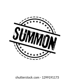 circle rubber stamp with the text summon. summon rubber stamp, label, badge, logo,seal. Designed for your web site design, logo, app, UI