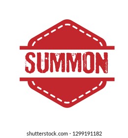 circle rubber stamp with the text summon. summon rubber stamp, label, badge, logo,seal. Designed for your web site design, logo, app, UI