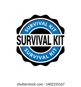 Circle Rubber Stamp With The Text Survival Kit. Sold Out Rubber Stamp, Label, Badge, Logo,seal 