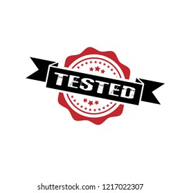 circle rubber stamp with the text tested. tested rubber stamp