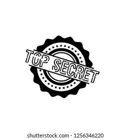 circle rubber stamp with the text top secret.  top secret rubber stamp, label, badge, logo,seal