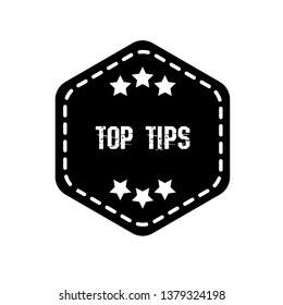 circle rubber stamp with the text top tips. top tips rubber stamp, label, badge, logo,seal. Designed for your web site design, logo, app, UI