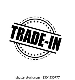 circle rubber stamp with the text trade-in. trade-in rubber stamp, label, badge, logo,seal. Designed for your web site design, logo, app, UI