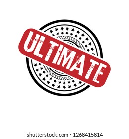 circle rubber stamp with the text ultimate. ultimate rubber stamp, label, badge, logo,seal