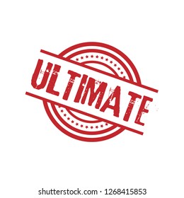 circle rubber stamp with the text ultimate. ultimate rubber stamp, label, badge, logo,seal