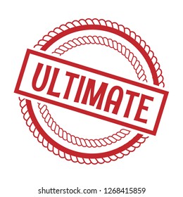 circle rubber stamp with the text ultimate. ultimate rubber stamp, label, badge, logo,seal