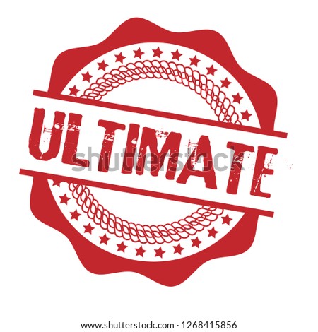 circle rubber stamp with the text ultimate. ultimate rubber stamp, label, badge, logo,seal