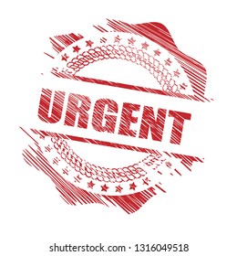 circle rubber stamp with the text urgent.  urgent rubber stamp, label, badge, logo,seal. Designed for your web site design, logo, app, UI