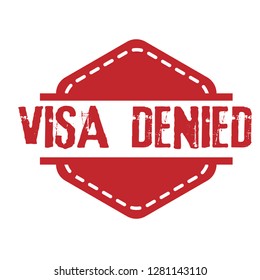 circle rubber stamp with the text visa denied. visa denied rubber stamp, label, badge, logo,seal. Designed for your web site design, logo, app, UI - Shutterstock ID 1281143110