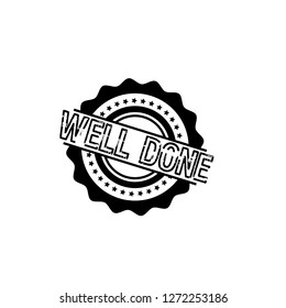 circle rubber stamp with the text well done.well done rubber stamp, label, badge, logo,seal