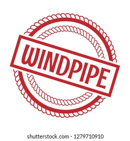 circle rubber stamp with the text windpipe. windpipe rubber stamp, label, badge, logo,seal. Designed for your web site design, logo, app, UI