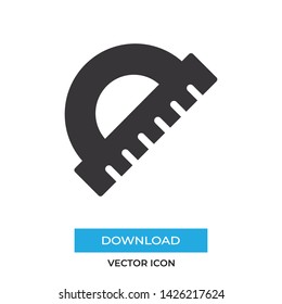 Circle ruler vector icon, simple sign for web site and mobile app.