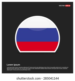 circle Russia flag Sticker