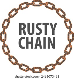 circle the rusty chain for logo template, vetor illustrator, eps file format