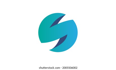 Circle S logo design icon template element