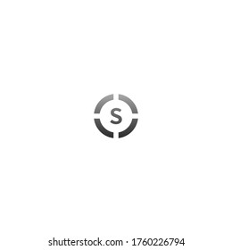 Circle S  logo letter design concept in gradient colors illustration