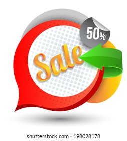 Circle sale banner vector.