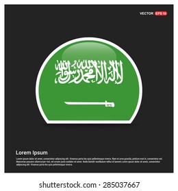 circle Saudi Arabia flag Sticker