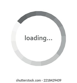 Circle scale download status, download progress on white background - Vector illustration