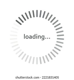 Circle scale download status, download progress on white background - Vector illustration