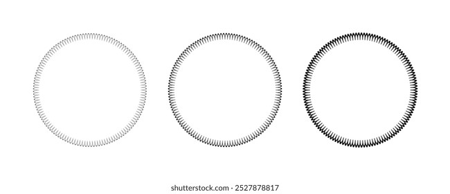 Quadro recortado de círculo. Borda de forma redonda de borda recortada. Rótulo simples e forma de adesivo. Quadro de renda de silhueta de flor. Ilustração vetorial isolada sobre fundo branco.