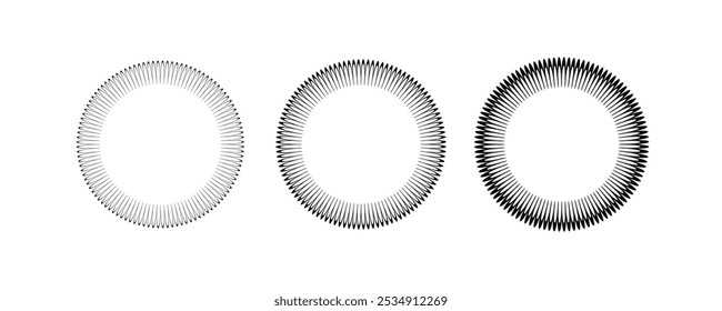 Quadro recortado de círculo. Borda de forma redonda de borda recortada. Rótulo simples e forma de adesivo. Quadro de renda de silhueta de flor. Ilustração vetorial isolada sobre fundo branco.